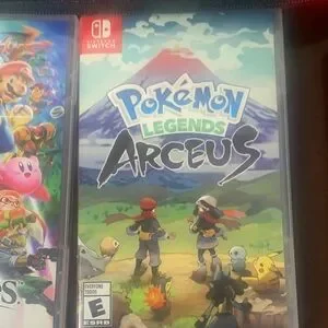 Pokemon arceus (case ) and pokemon sword (game and case included )